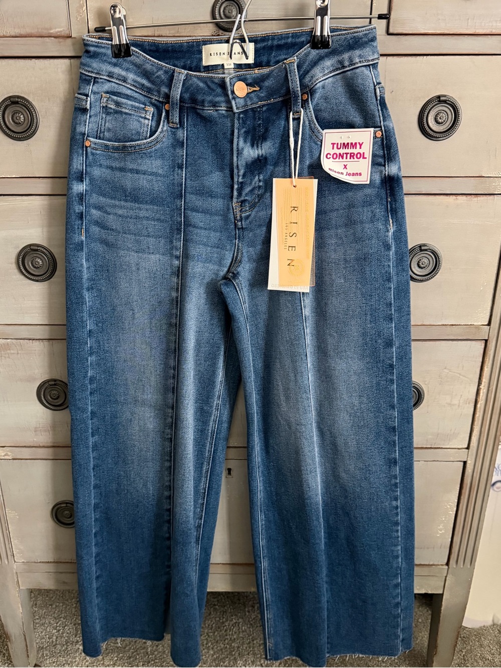 Risen Wide Leg Jeans - tummy control NWT
